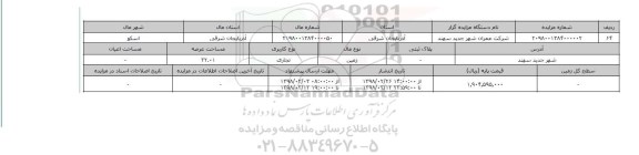 مزایده,مزایده زمین تجاری 32.01