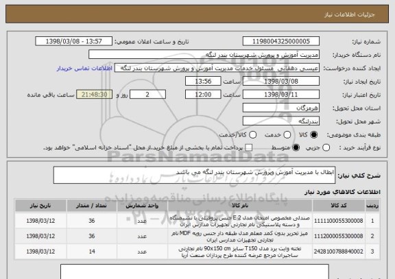 استعلام ابطال با مدیریت آموزش وپرورش شهرستان بندر لنگه می باشد 
