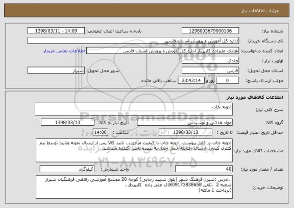 استعلام ادویه جات 