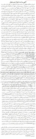 مزایده مزایده فروش 48 سهم مشاع از ششدانگ ملکی