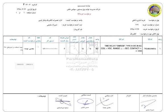استعلام time relay omron type
