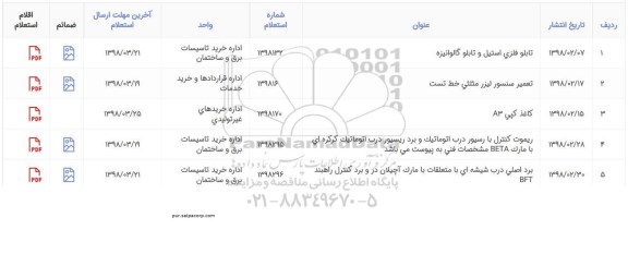 استعلام, استعلام کاغذ کپی A3
