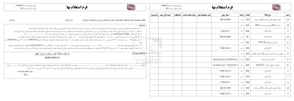 استعلام ,استعلام لوله خرطومی فلزی و ...
