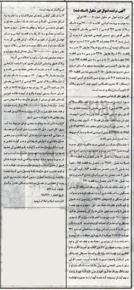 مزایده مزایده سه دانگ مشاع از ششدانگ پلاک ثبتی 247 فرعی 
