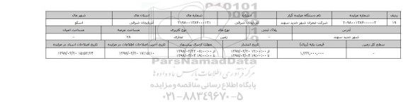 مزایده,مزایده  زمین تجاری عرصه 28