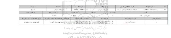 مزایده,مزایده زمین تجاری عرصه 37.68