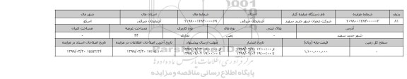 مزایده,مزایده  زمین تجاری عرصه 44