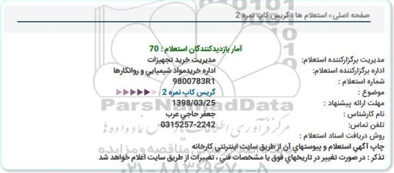 استعلام ،استعلام گریس كاپ نمره 2