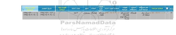 مزایده مزایده اجاره وسائط نقلیه