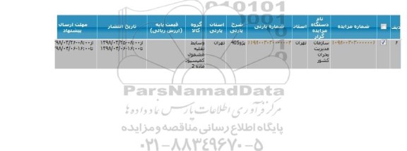 مزایده, مزایده خودرو پژو 405