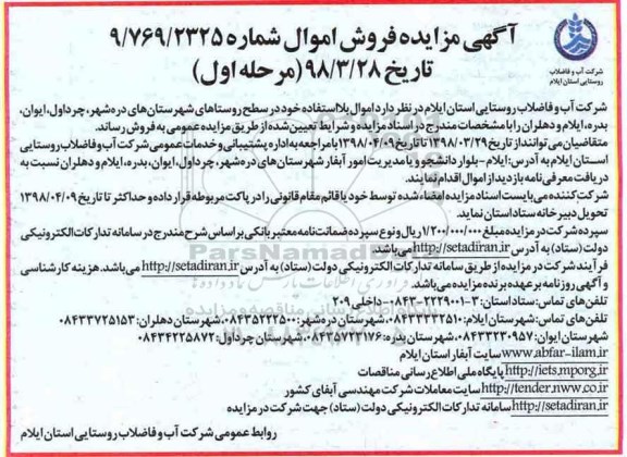 مزایده، مزایده فروش اموال بلااستفاده 