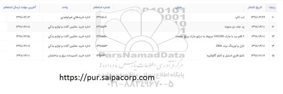استعلام پد جک دو ستونه