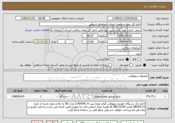 استعلام خودروی سوزوکی