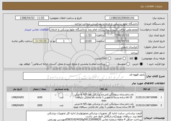 استعلام بانمد قهوه ای