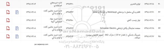 استعلام , استعلام لوازم التحریر 	