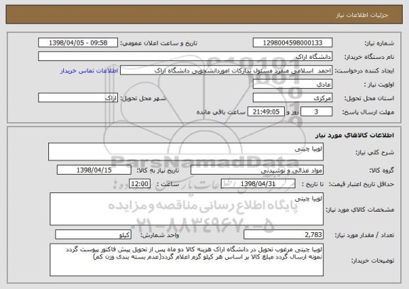 استعلام لوبیا چیتی 