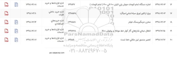 استعلام , استعلام اجاره دستگاه تمام اتومات جوش پلی اتیلن 200 الی 400 تمام اتومات و...
