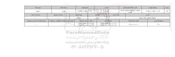مزایده,مزایده  زمین خدماتی 