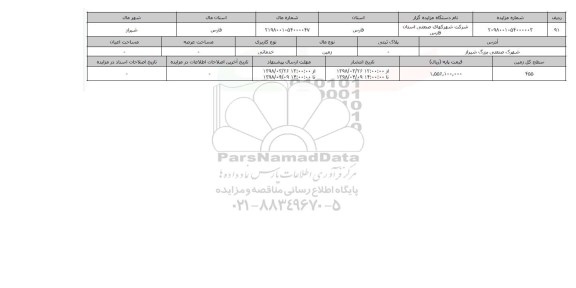 مزایده,مزایده زمین خدماتی