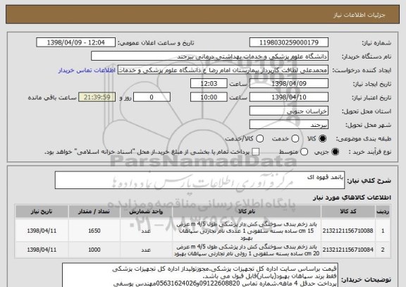 استعلام بانمد قهوه ای