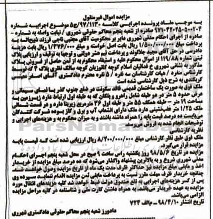 مزایده مزایده فروش ملک یک ساختمان قدیمی