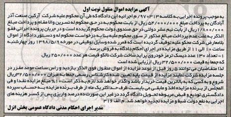 مزایده، مزایده 130 عدد دیسک ترمز خودروی پراید