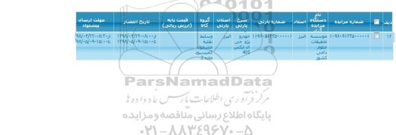 مزایده, مزایده خودرو پژو جی ال ایکس 405