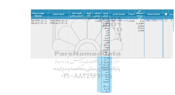 مزایده, مزایده  فروش اموال اسقاطی شامل آهن آلات ...