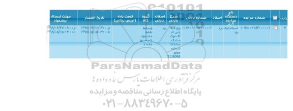 مزایده پژو 405 جی ال آی 