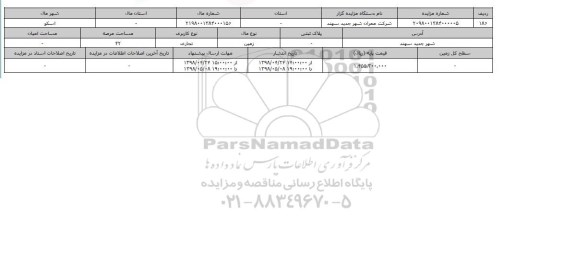 مزایده مزایده زمین تجاری عرصه 42