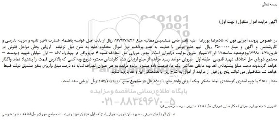 مزایده، مزایده فروش مقدار 4150 پا چرم آستری گوسفندی تماما مشکی رنگ