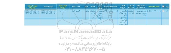 مزایده واگذاری زمین فوتبال چمن مصنوعی