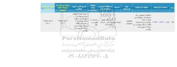 مناقصه مناقصه دیوارکشی مرکز