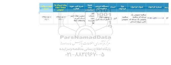 مناقصه , مناقصه تامین نیروی انسانی 