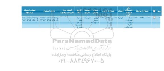 مزایده فروش خودرو