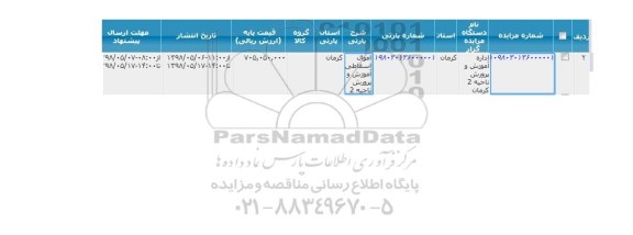 مزایده اموال اسقاطی