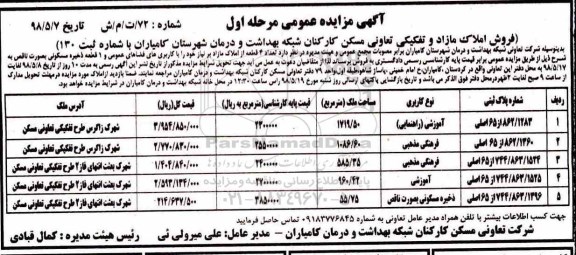 مزایده ,مزایده ششدانگ یک قطعه زمین مشجر 