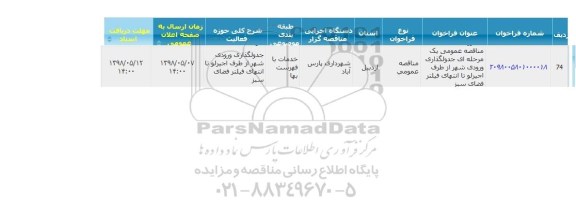 فراخوان, فراخوان جدولگذاری ورودی شهر 