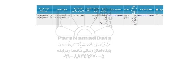 مزایده, مزایده آهن آلات اسقاطی