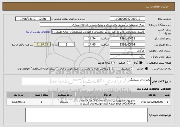 استعلام تابلو روان سبزرنگ