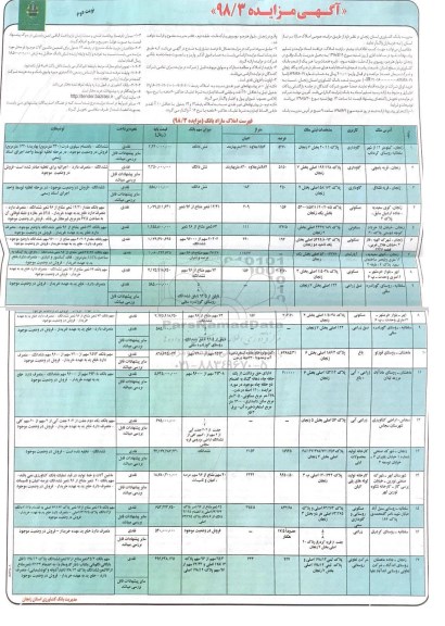 آگهی مزایده ،مزایده واگذاری املاک مازاد نوبت دوم