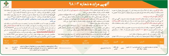 مزایده ،مزایده فروش املاک مازاد کاربری باغ