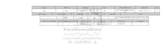مزایده ، مزایده زمین صنعتی عرصه 10187.8