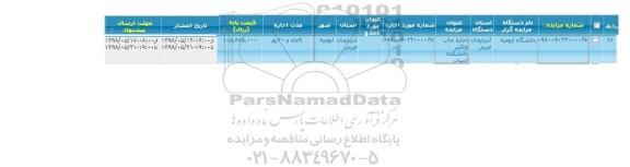 مزایده , مزایده اجاره چاپ و تکثیر دانشکده