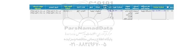 مزایده , مزایده اجاره چاپ و تکثیر