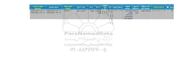 مزایده , مزایده اجاره چاپ و تکثیر