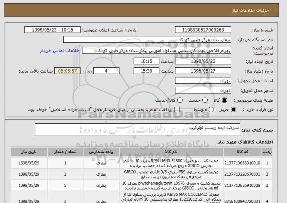 استعلام شرکت ایده زیست نوترکیب