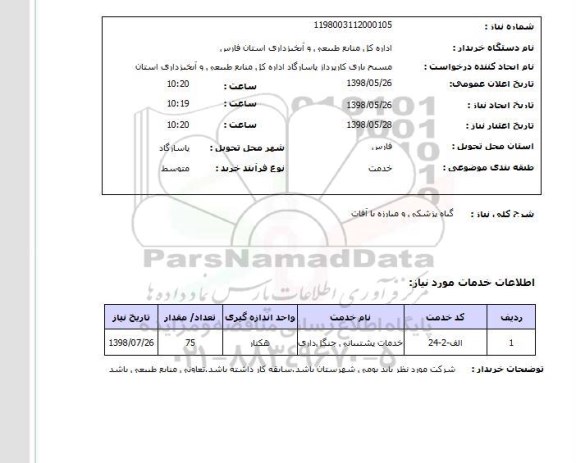 استعلام گیاه پزشکی و مبارزه با آفات