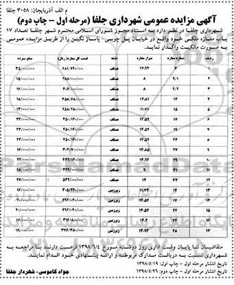 مزایده , مزایده واگذاری تعداد 17 باب مغازه ملکی
