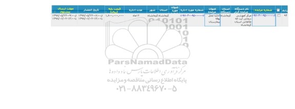 مزایده مزایده واگذاری بوفه بیمارستان